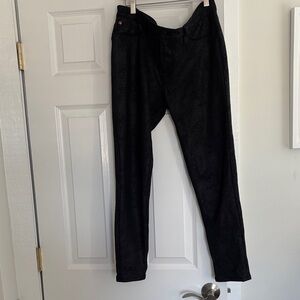 Hudson Jeans Charcoal Textured faux leather Denim